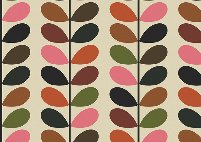 Orla Kiely Multi Stem, Pink & Red - Roller Blind - Image 6
